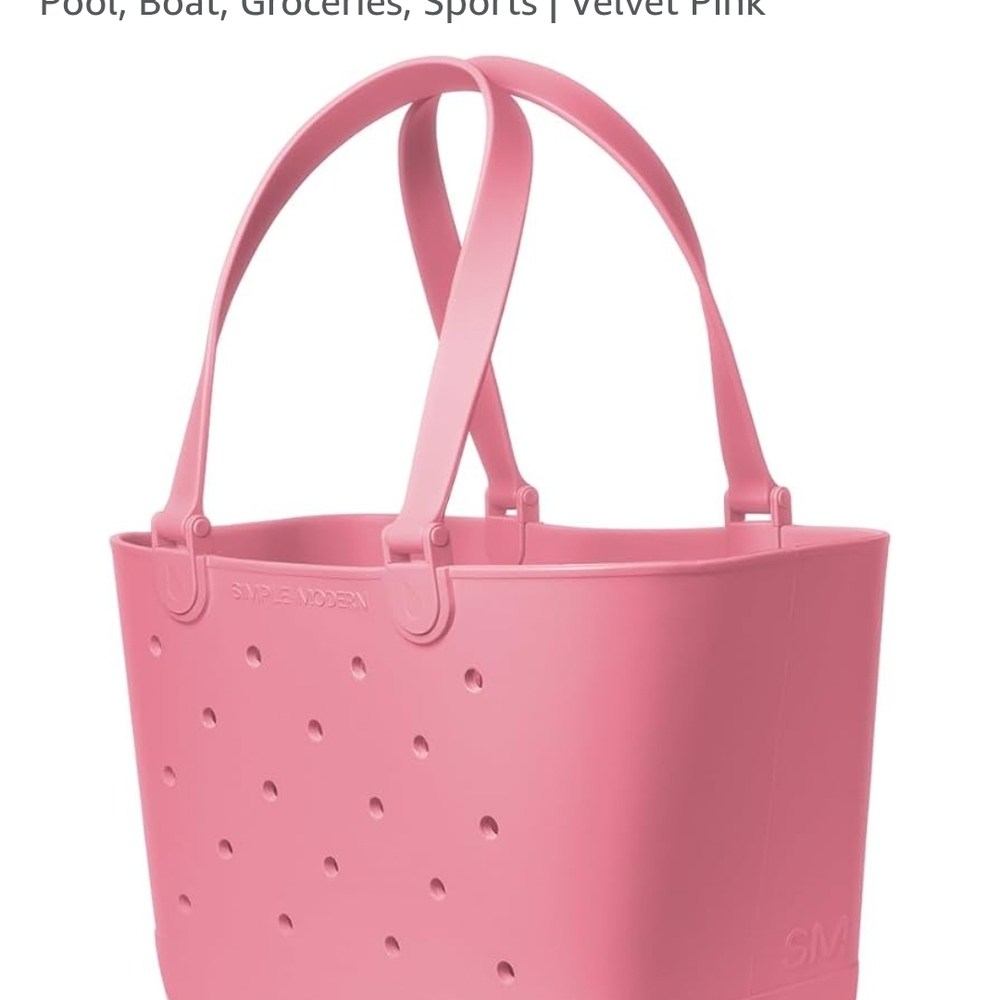 Simple Modern Velvet Pink Tote Bag